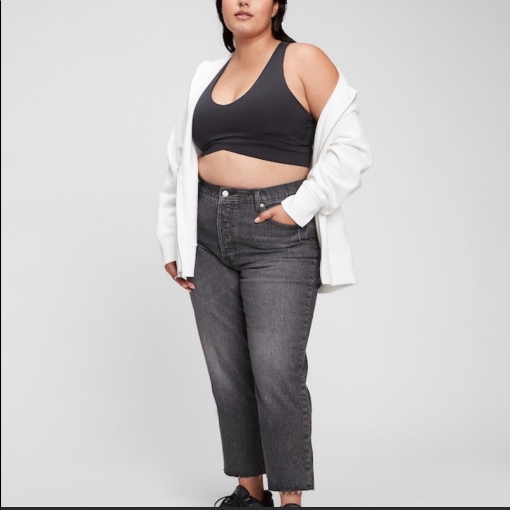 Gap Cheeky Straight High Rise Black Jeans 18/34r